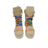 Ghete din piele intoarsa Trendy Beige