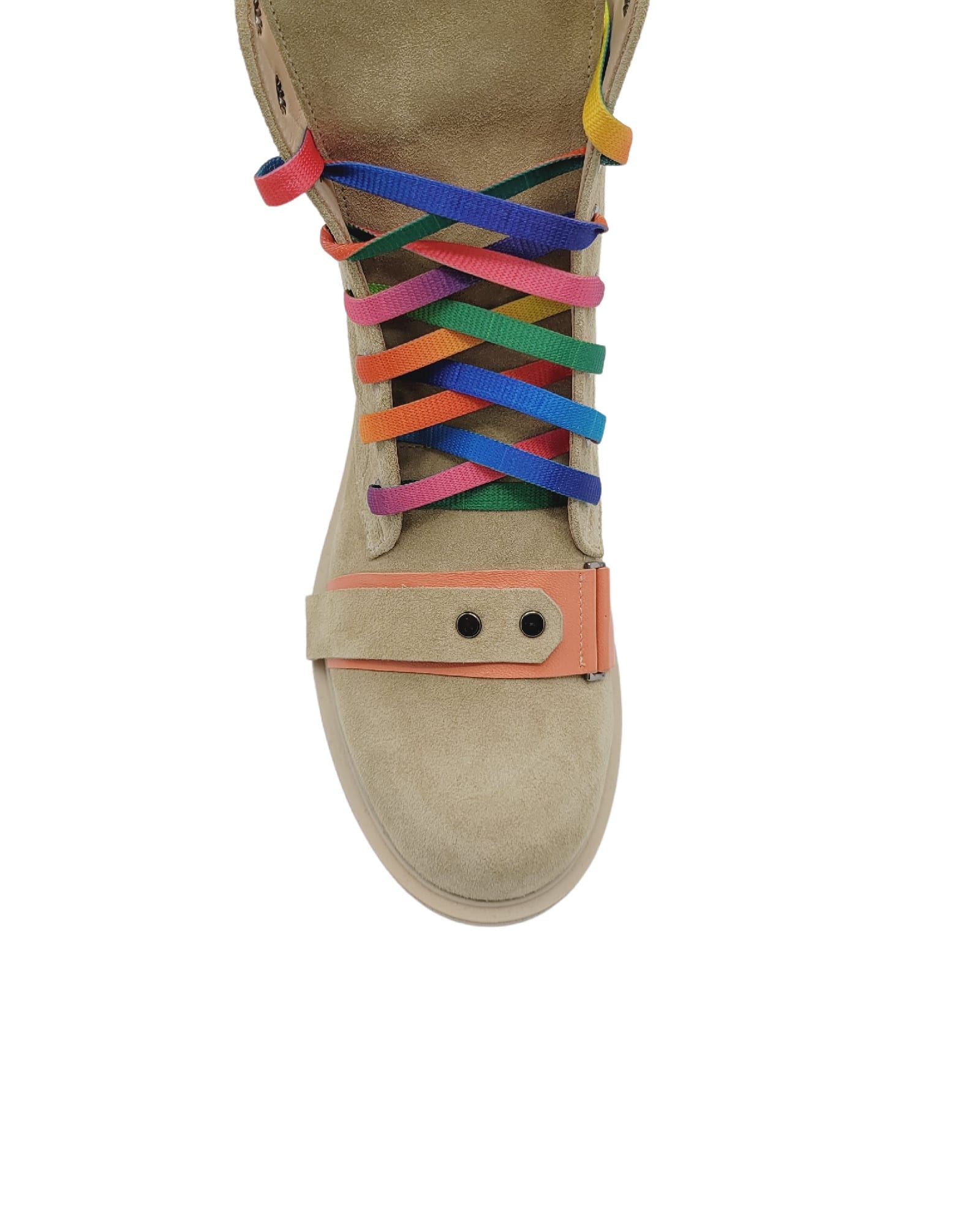 Ghete din piele intoarsa Trendy Beige