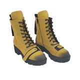 Ghete din piele intoarsa Trendy Yellow