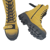 Ghete din piele intoarsa Trendy Yellow