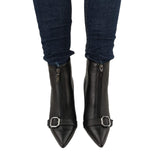 Ghete elegante Alberta Black cu catarama