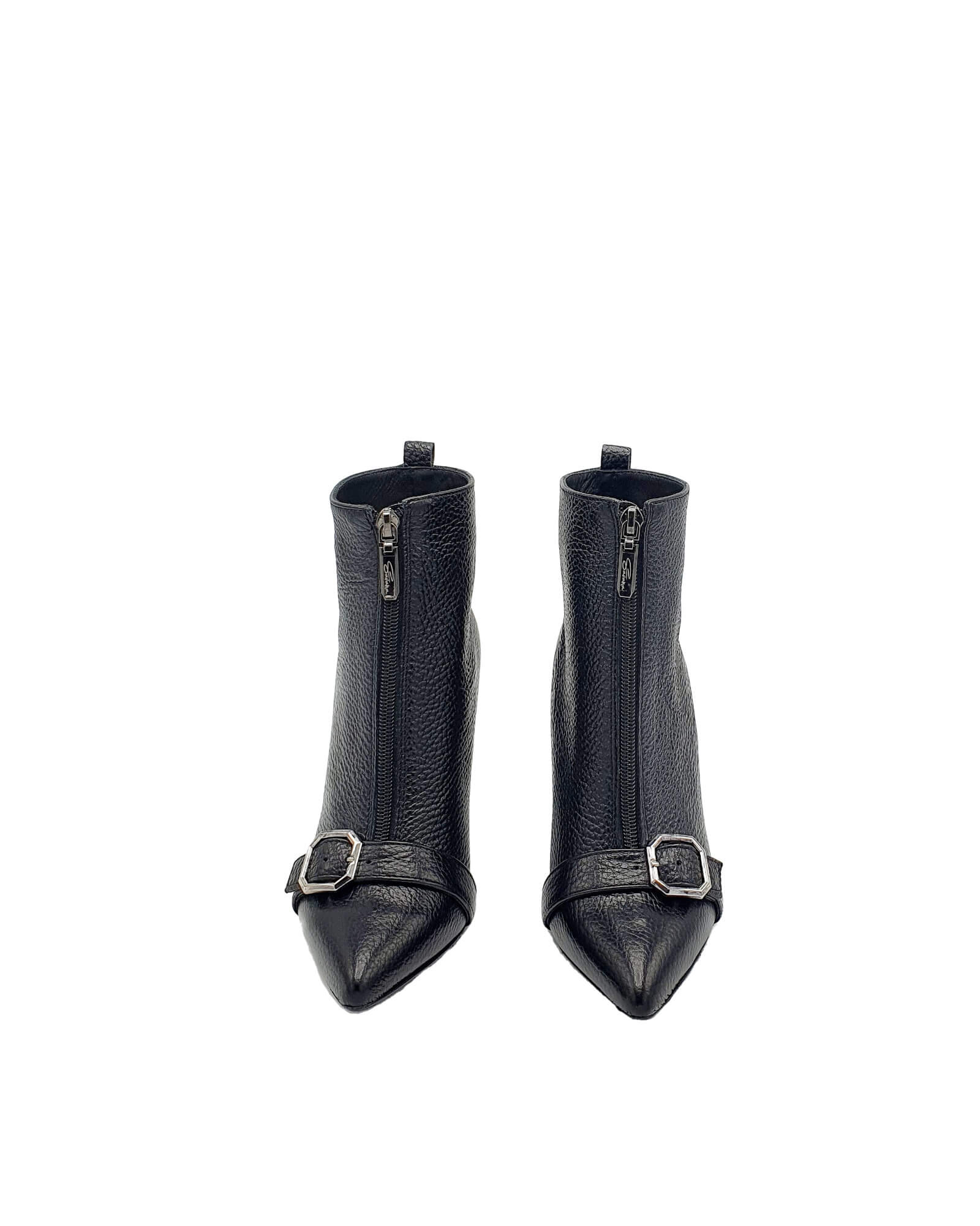 Ghete elegante Alberta Black cu catarama