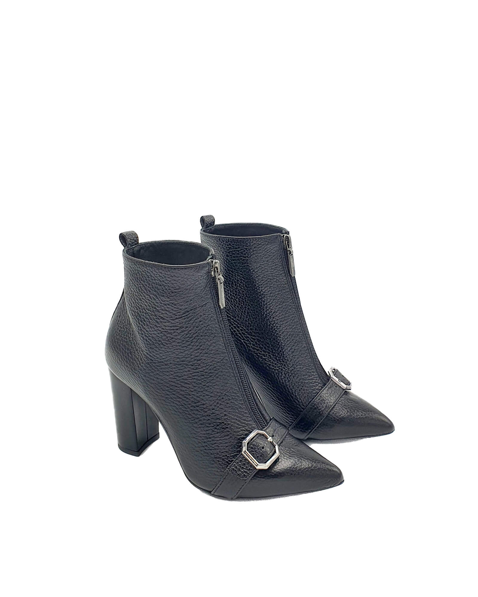 Ghete elegante Alberta Black cu catarama