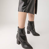Ghete elegante cu accesorii cromate Polished black
