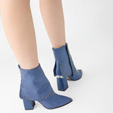 Ghete elegante cu accesorii cromate Polished blue