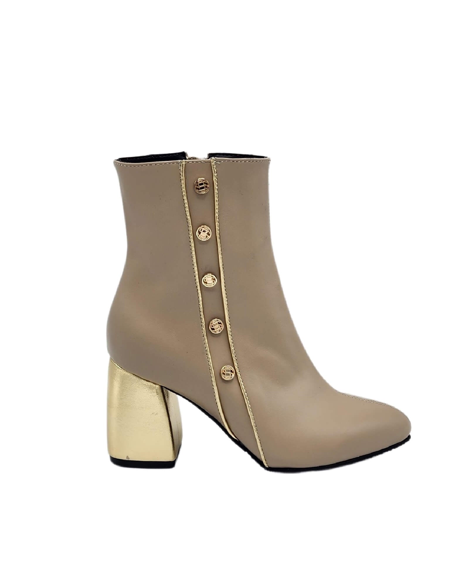 Ghete elegante cu accesorii PF0166-23 cappuccino