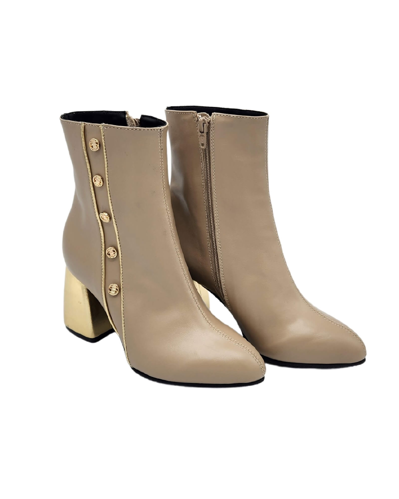 Ghete elegante cu accesorii PF0166-23 cappuccino