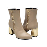 Ghete elegante cu accesorii PF0166-23 cappuccino