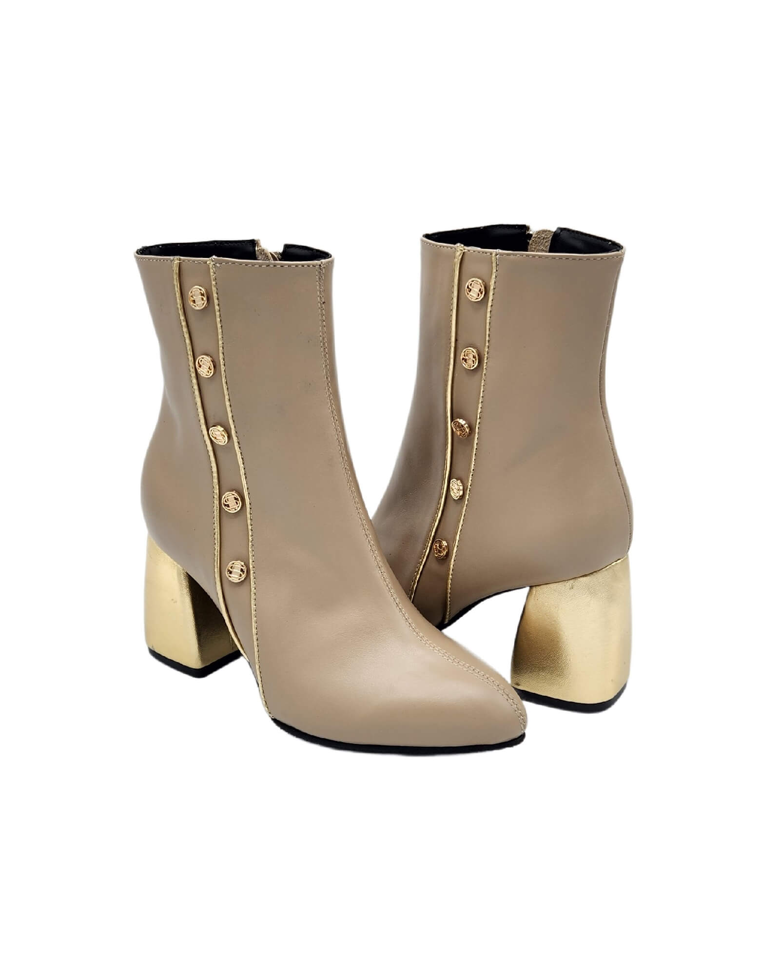 Ghete elegante cu accesorii PF0166-23 cappuccino