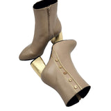 Ghete elegante cu accesorii PF0166-23 cappuccino