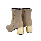 Ghete elegante cu accesorii PF0166-23 cappuccino