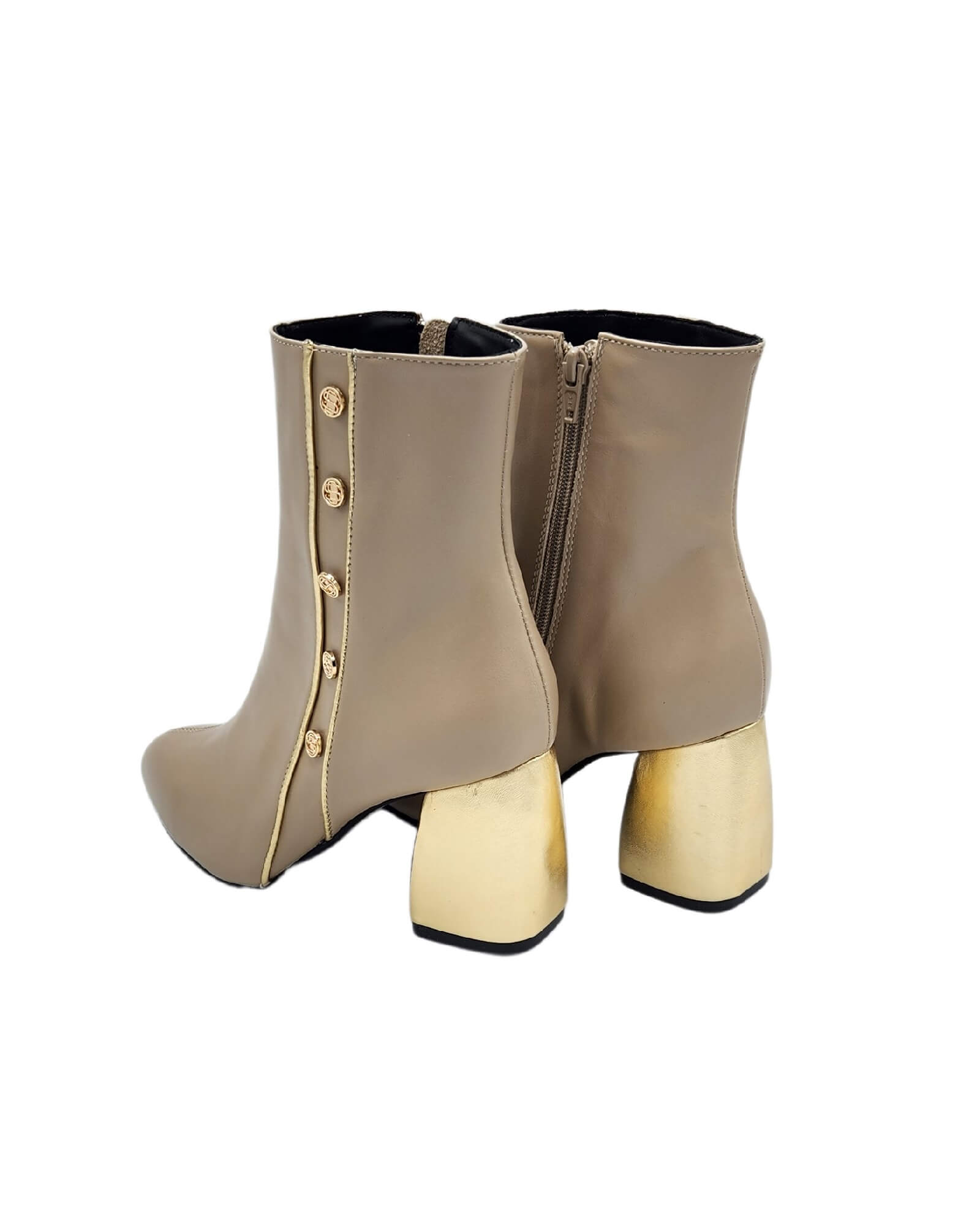 Ghete elegante cu accesorii PF0166-23 cappuccino
