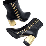 Ghete elegante cu accesorii PF0166-23 negru