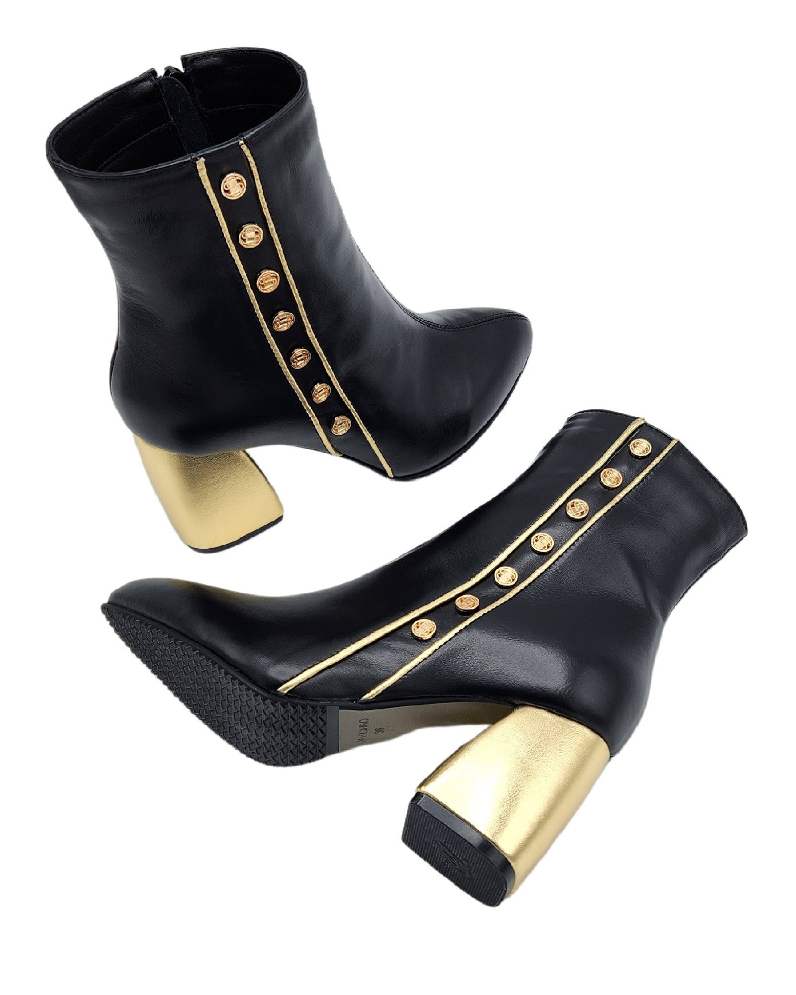 Ghete elegante cu accesorii PF0166-23 negru