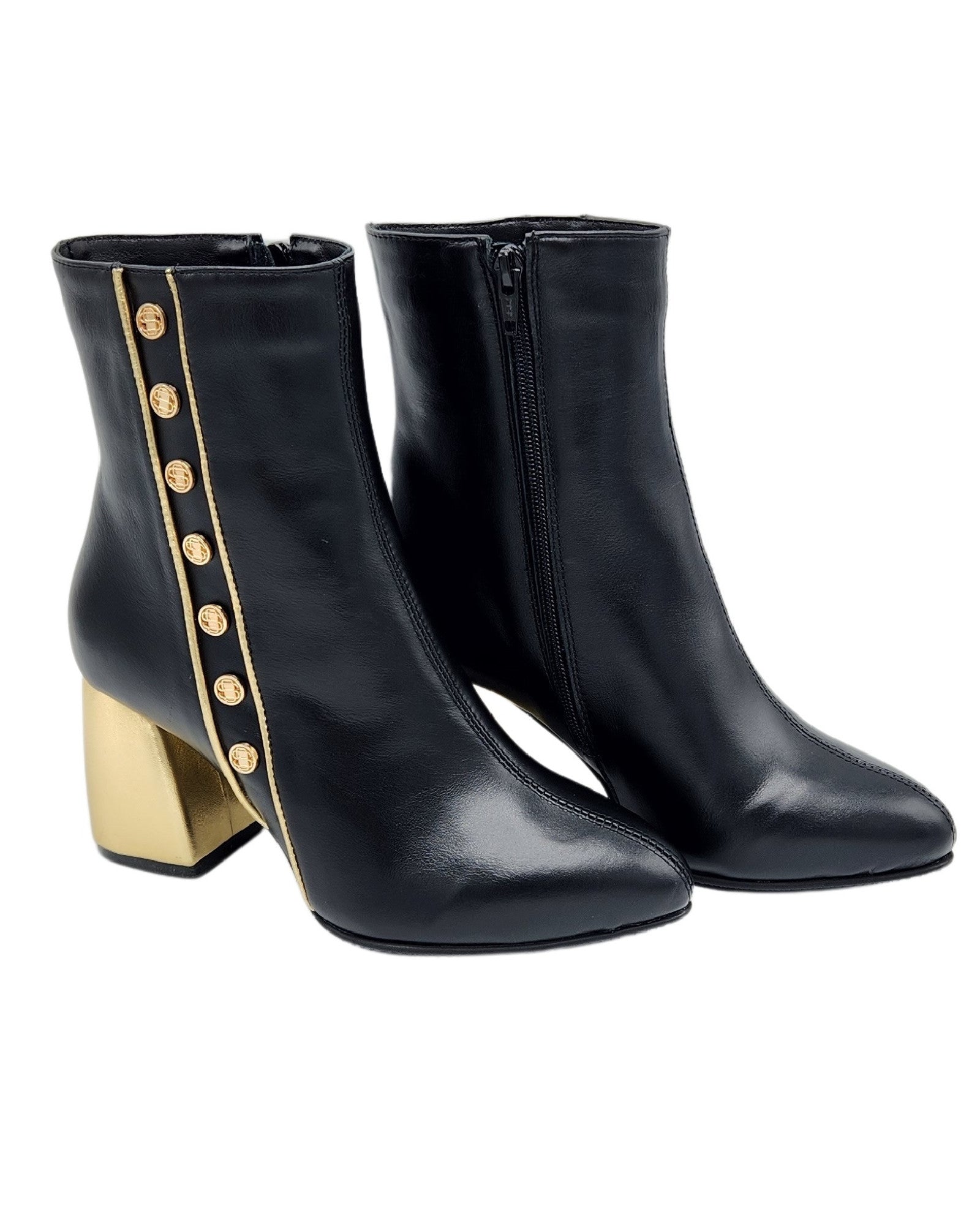 Ghete elegante cu accesorii PF0166-23 negru