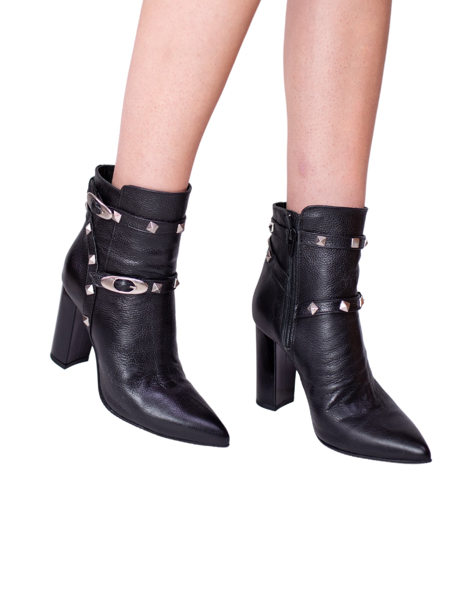 Ghete elegante cu accesorii PF0308-6 negru