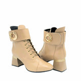 Ghete elegante cu accesoriu PF0581-1 cappuccino