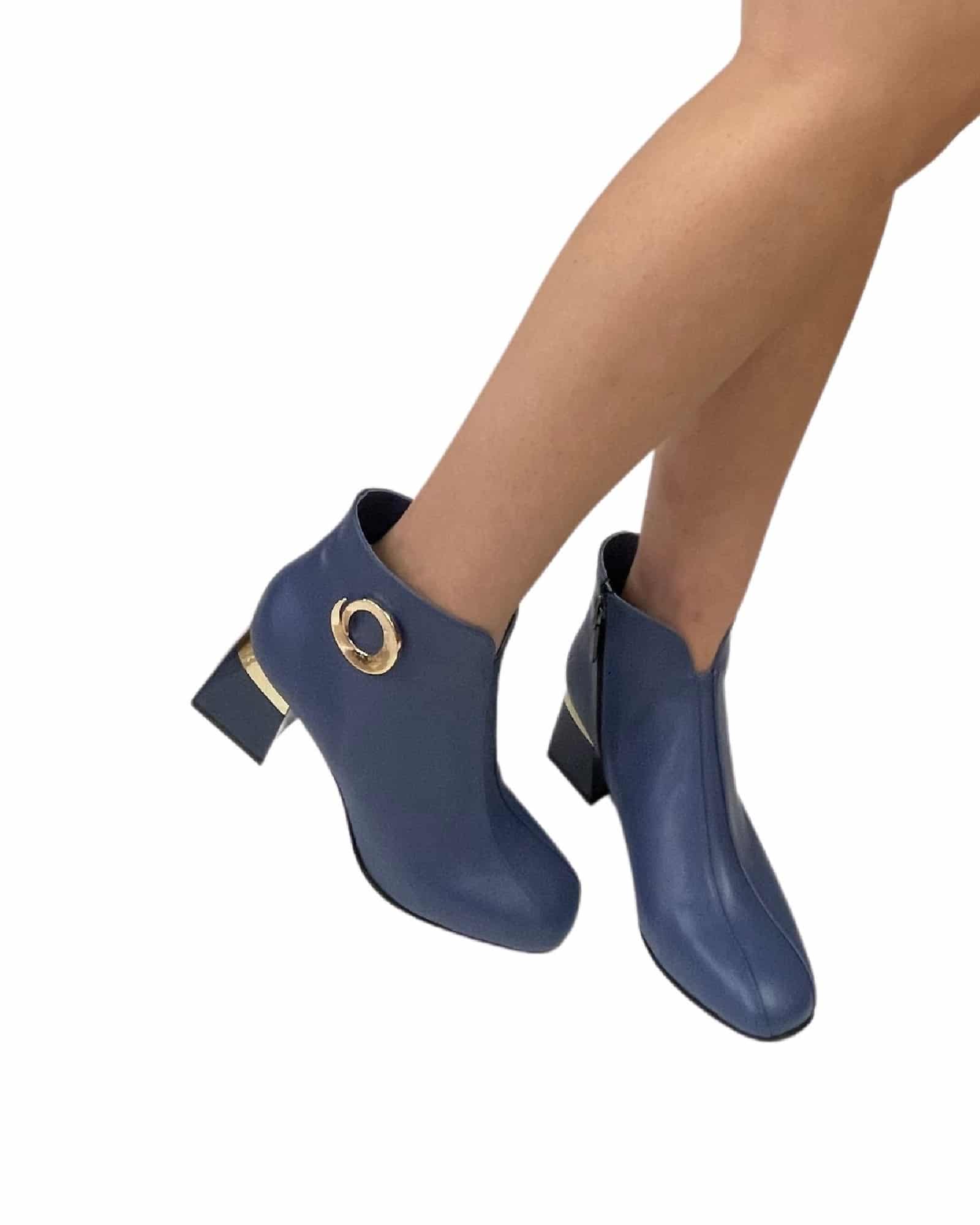 Ghete elegante cu accesoriu Pf0581 blue