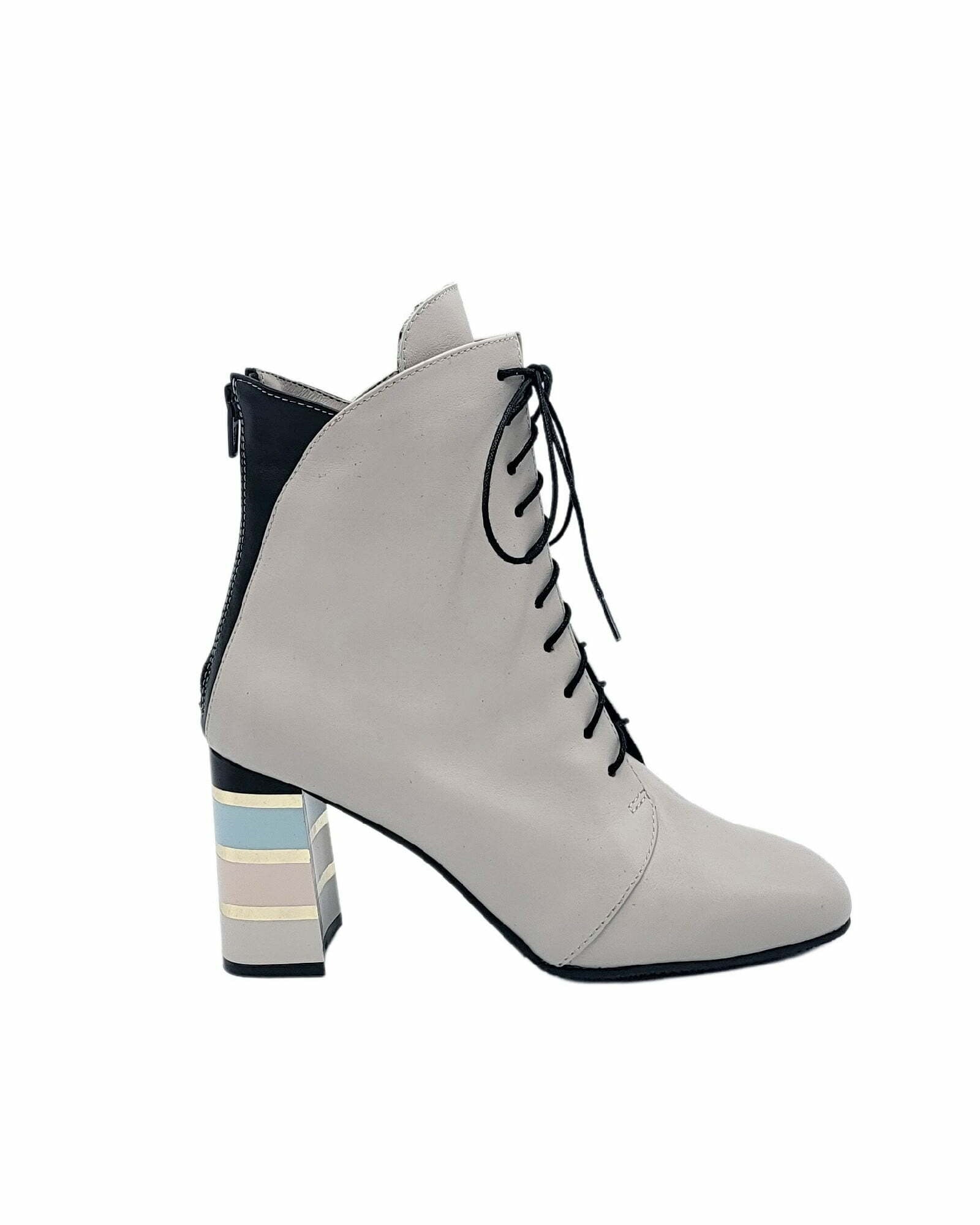 Ghete elegante cu siret PF0792-10 Grey