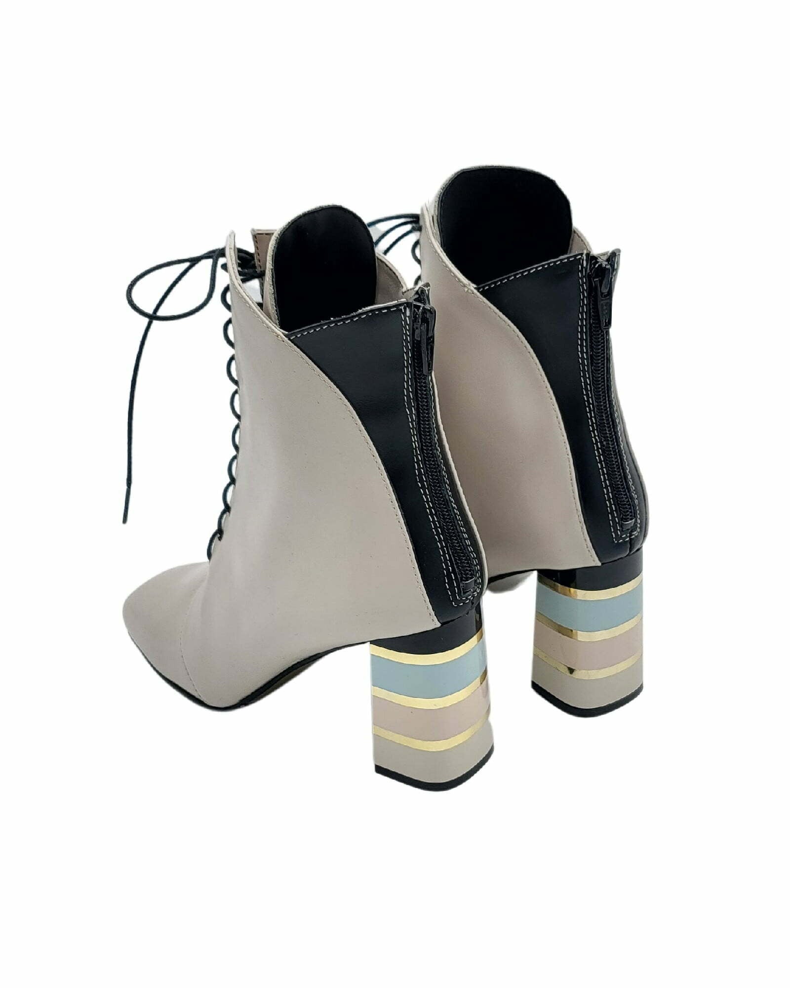 Ghete elegante cu siret PF0792-10 Grey