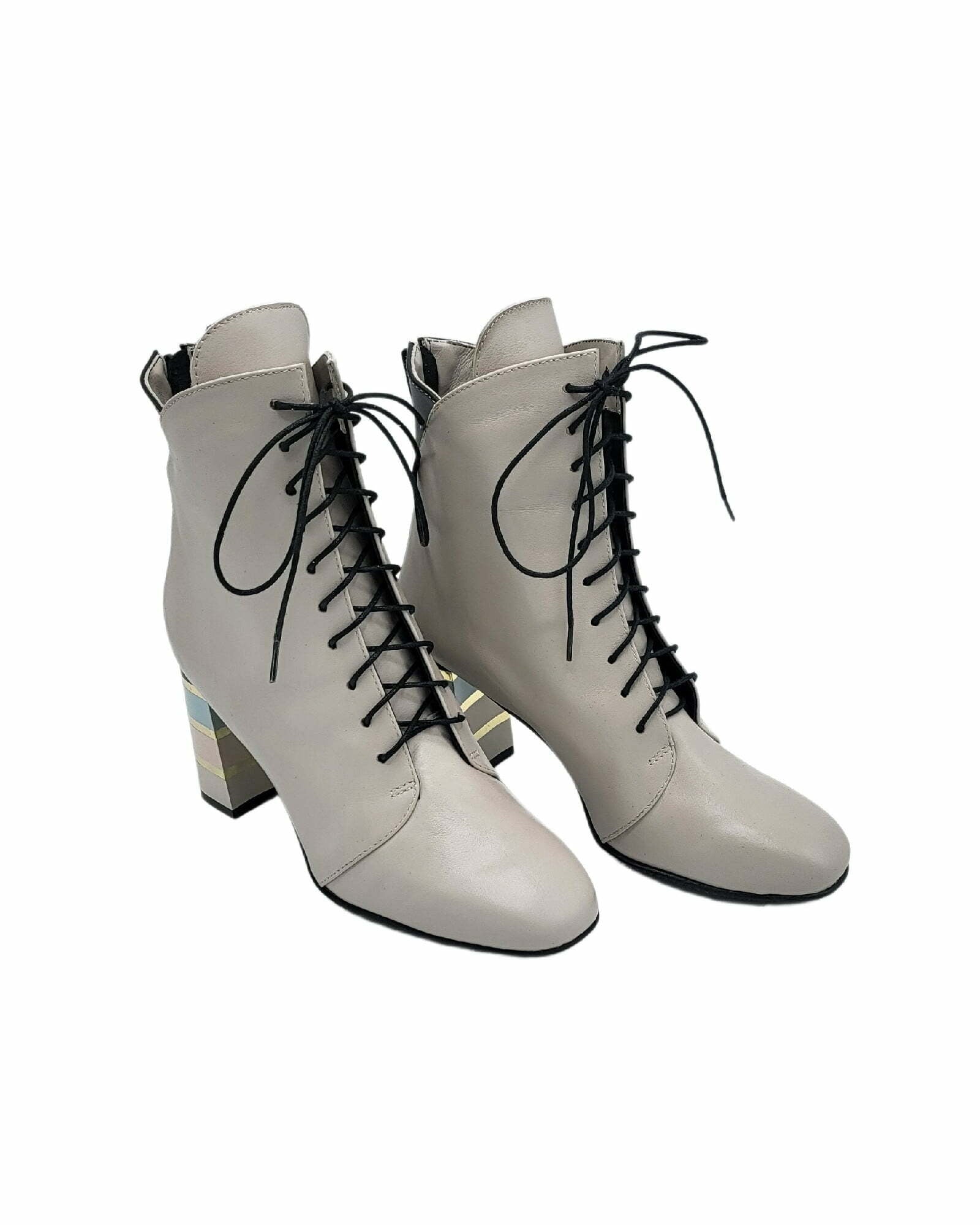 Ghete elegante cu siret PF0792-10 Grey