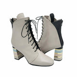 Ghete elegante cu siret PF0792-10 Grey