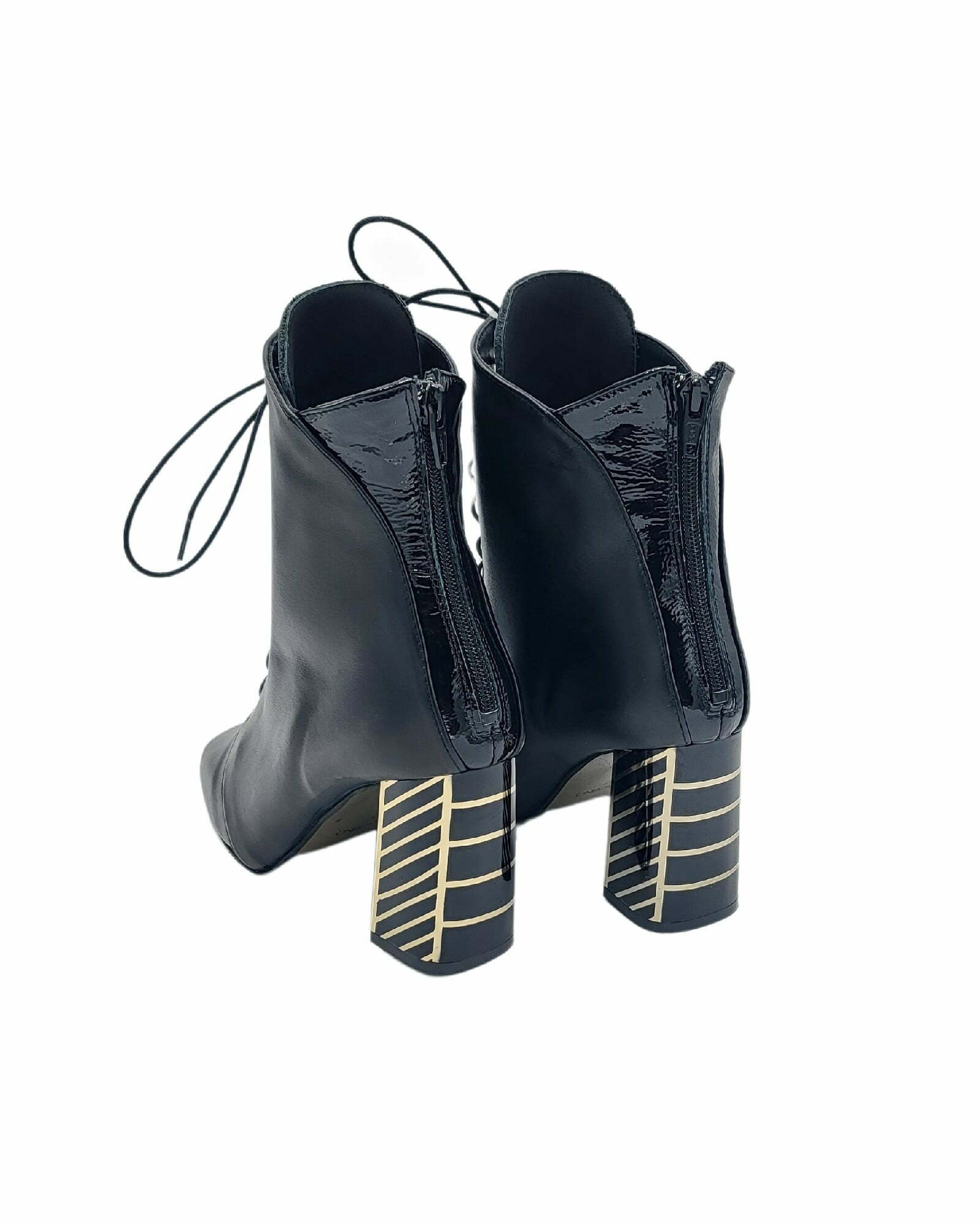 Ghete elegante cu siret PF0792-10 negru