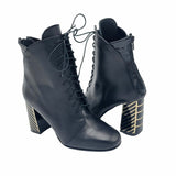 Ghete elegante cu siret PF0792-10 negru