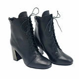 Ghete elegante cu siret PF0792-10 negru
