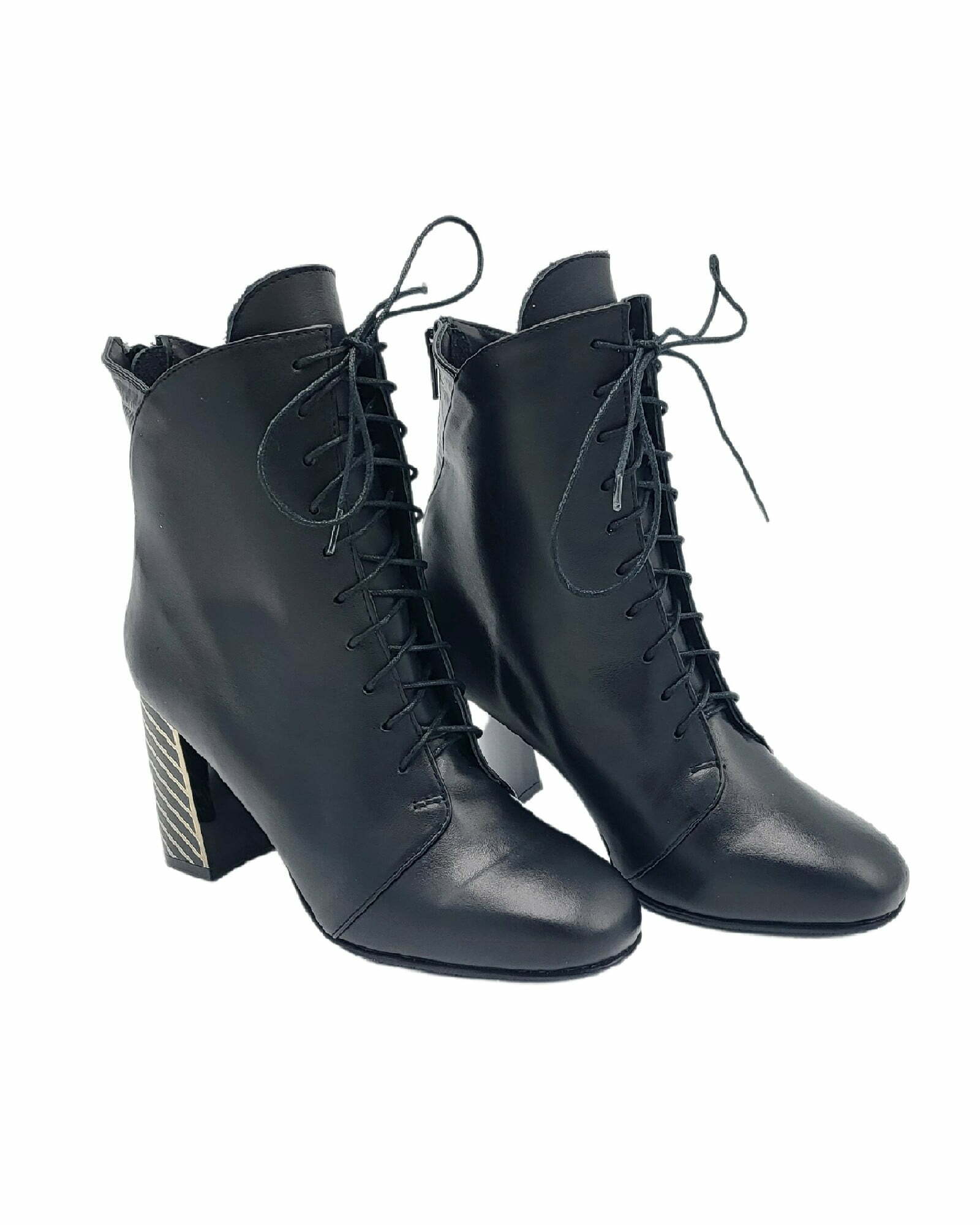 Ghete elegante cu siret PF0792-10 negru