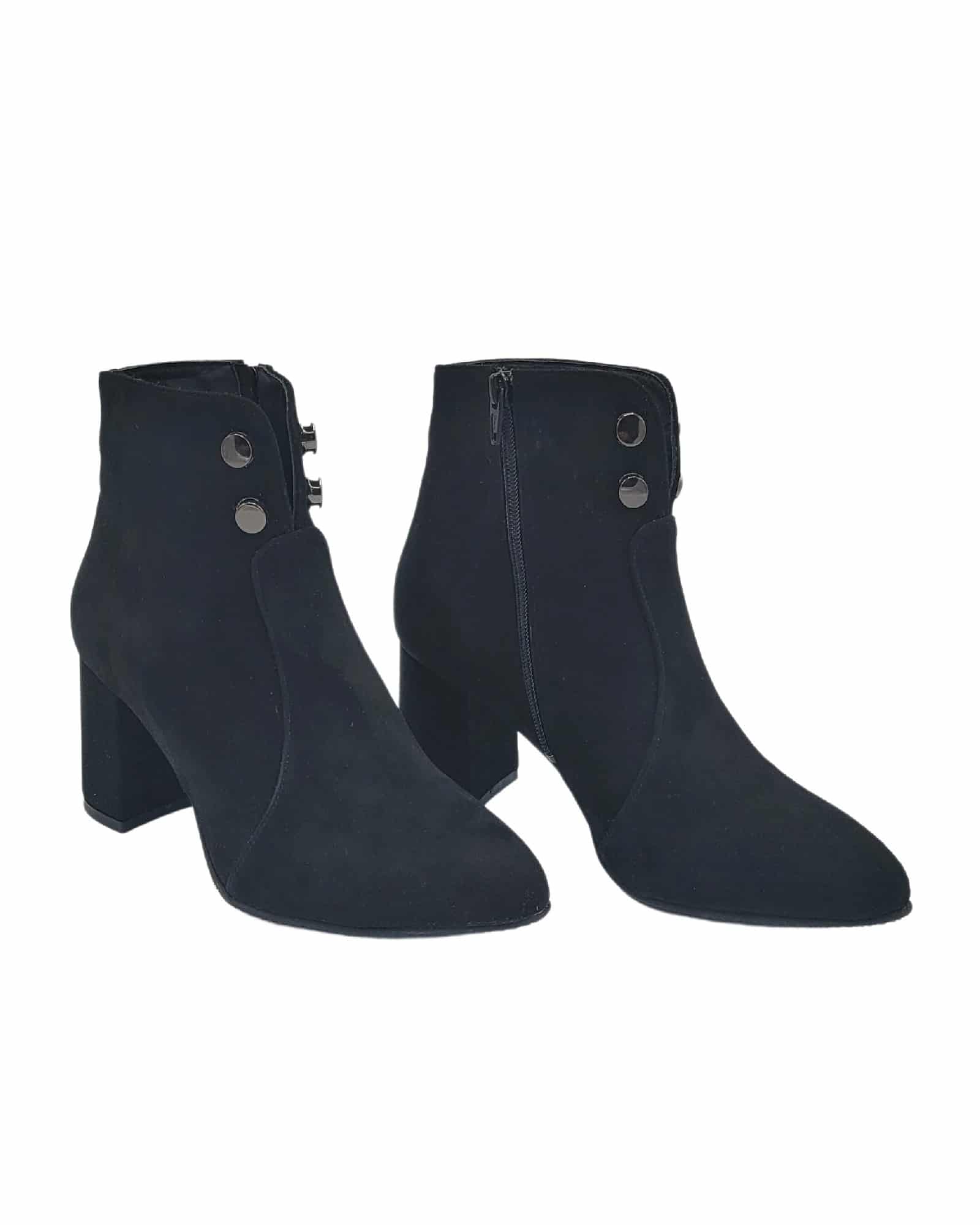 Ghete elegante cu toc imbracat Pf0166-10 negru