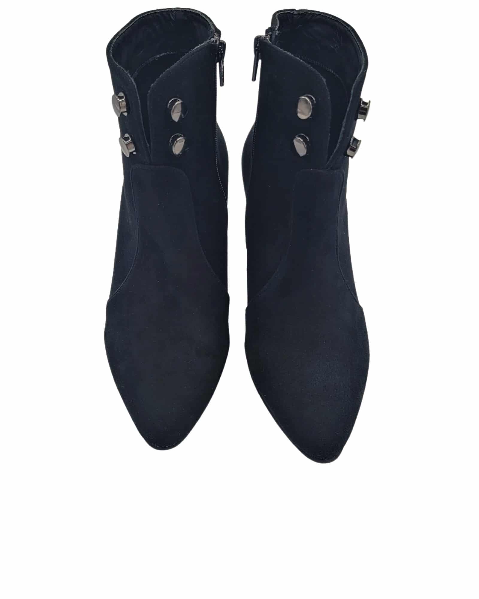 Ghete elegante cu toc imbracat Pf0166-10 negru