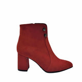 Ghete elegante cu toc imbracat Pf0166-10 rosu