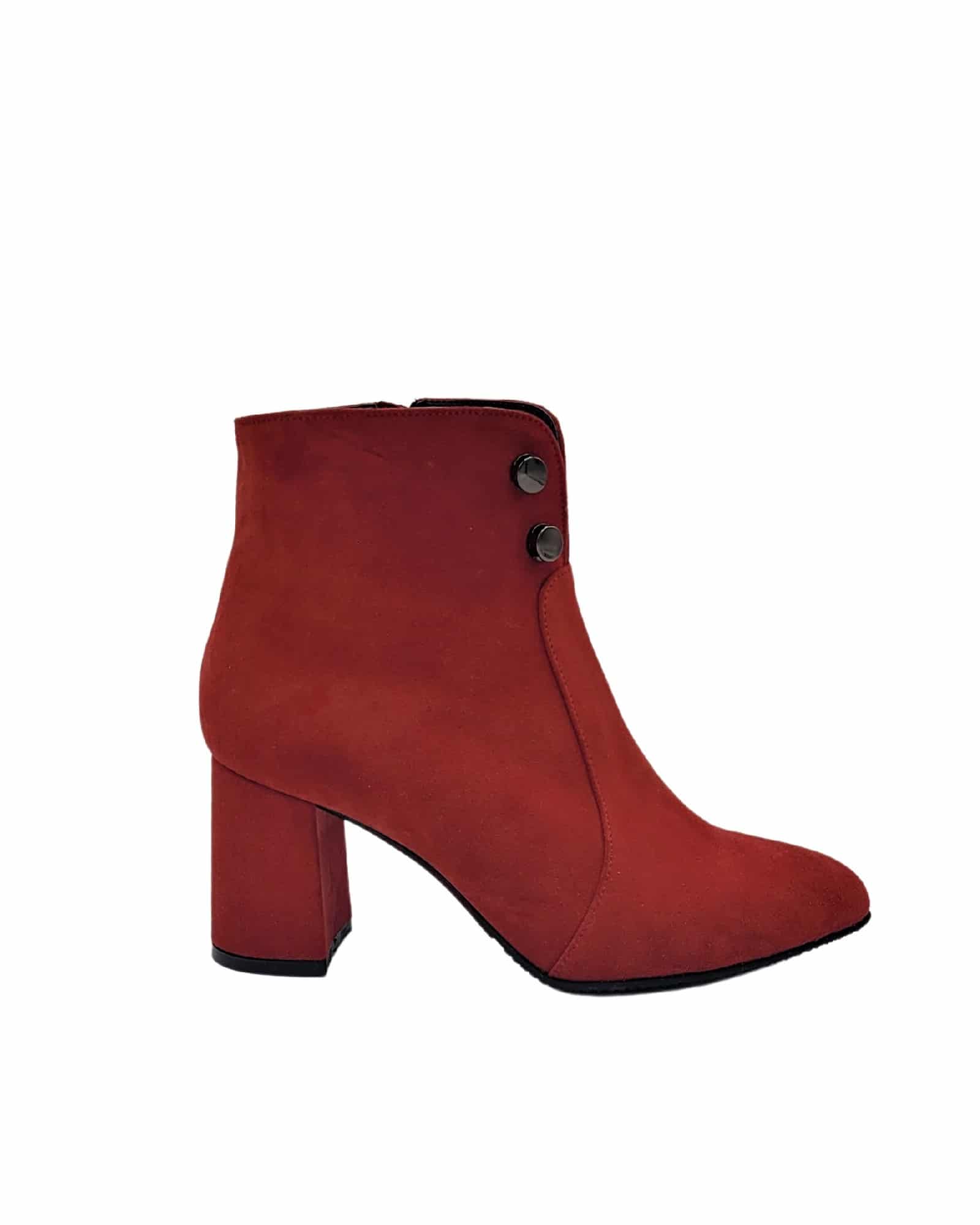 Ghete elegante cu toc imbracat Pf0166-10 rosu