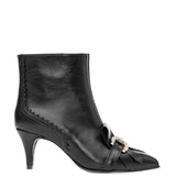 Ghete elegante cu toc jos Velvet negru