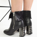 Ghete Elegante Cu Toc Patrat Betty