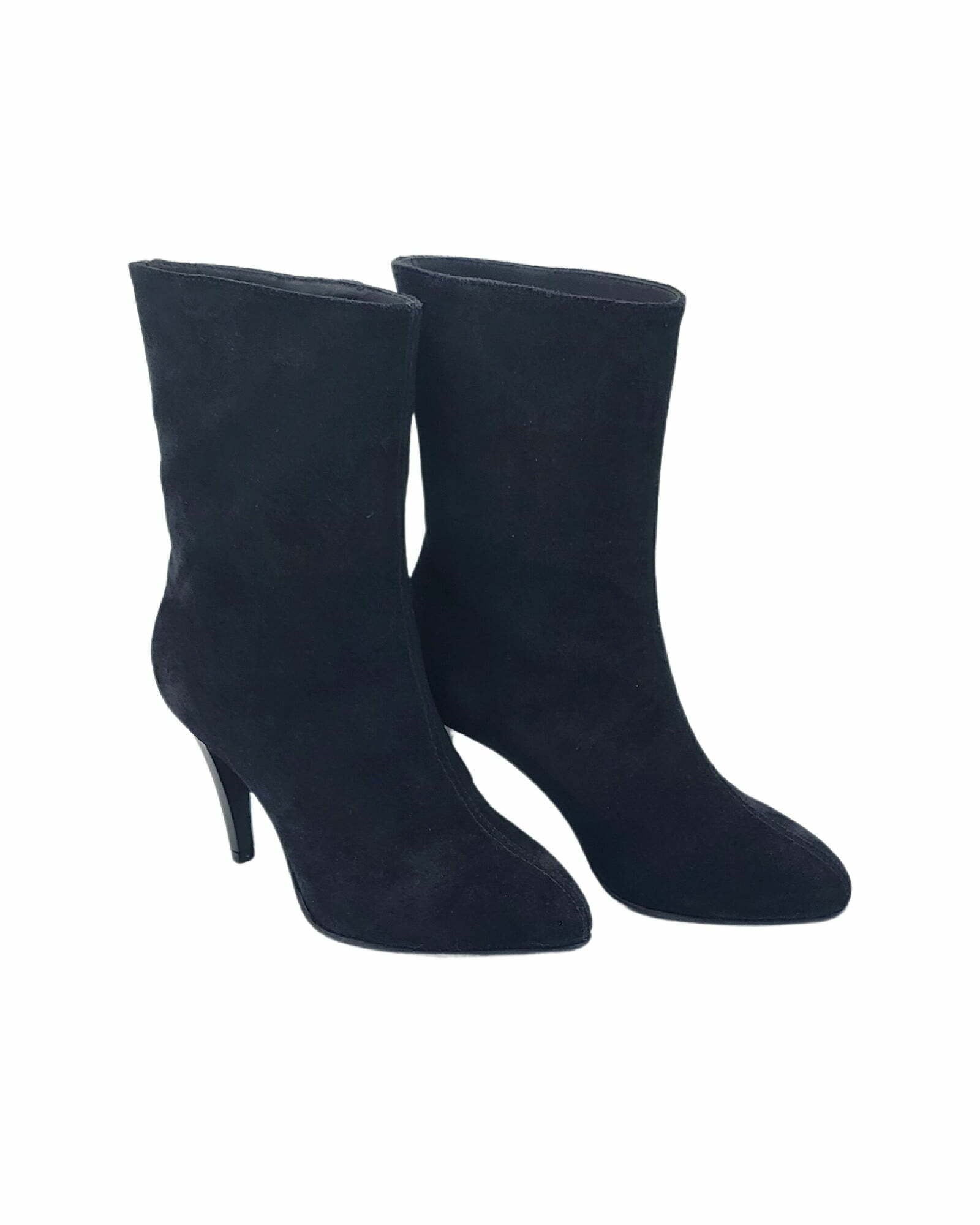 Ghete elegante cu toc subtire PF0166-18 negru