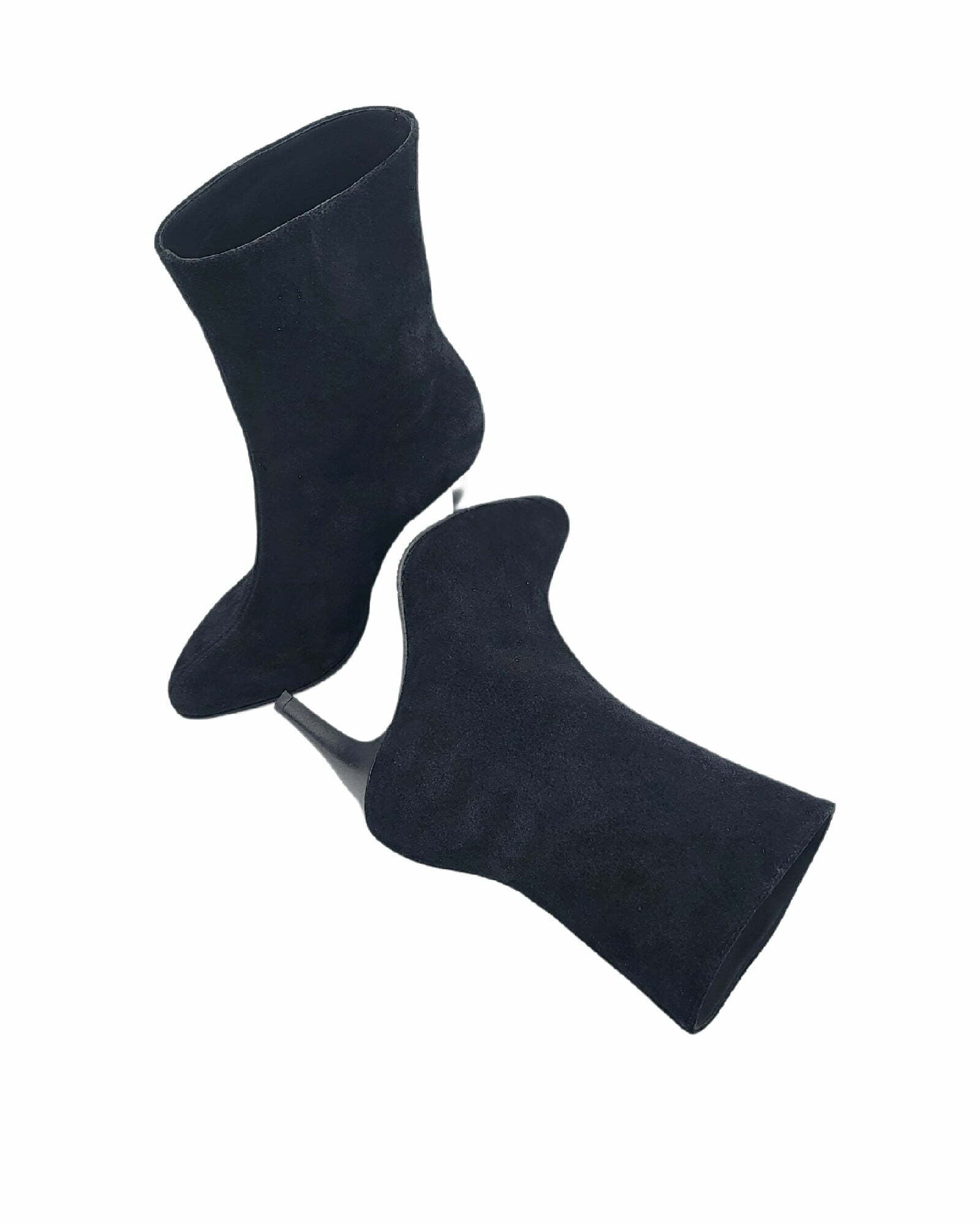 Ghete elegante cu toc subtire PF0166-18 negru