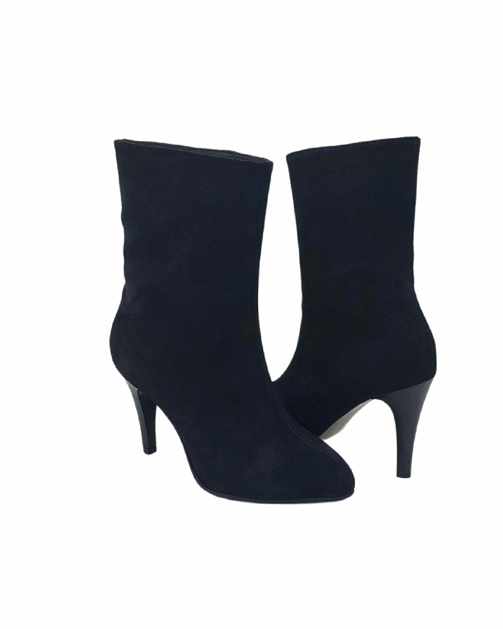 Ghete elegante cu toc subtire PF0166-18 negru