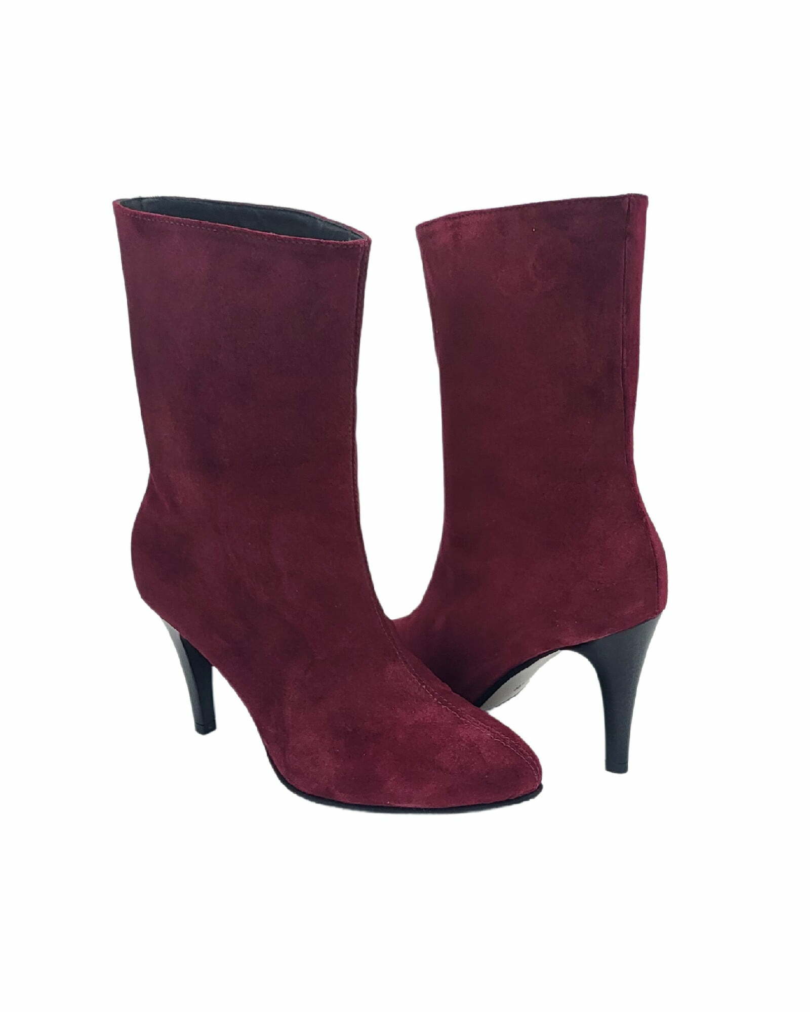 Ghete elegante cu toc subtire PF0166-18 visiniu