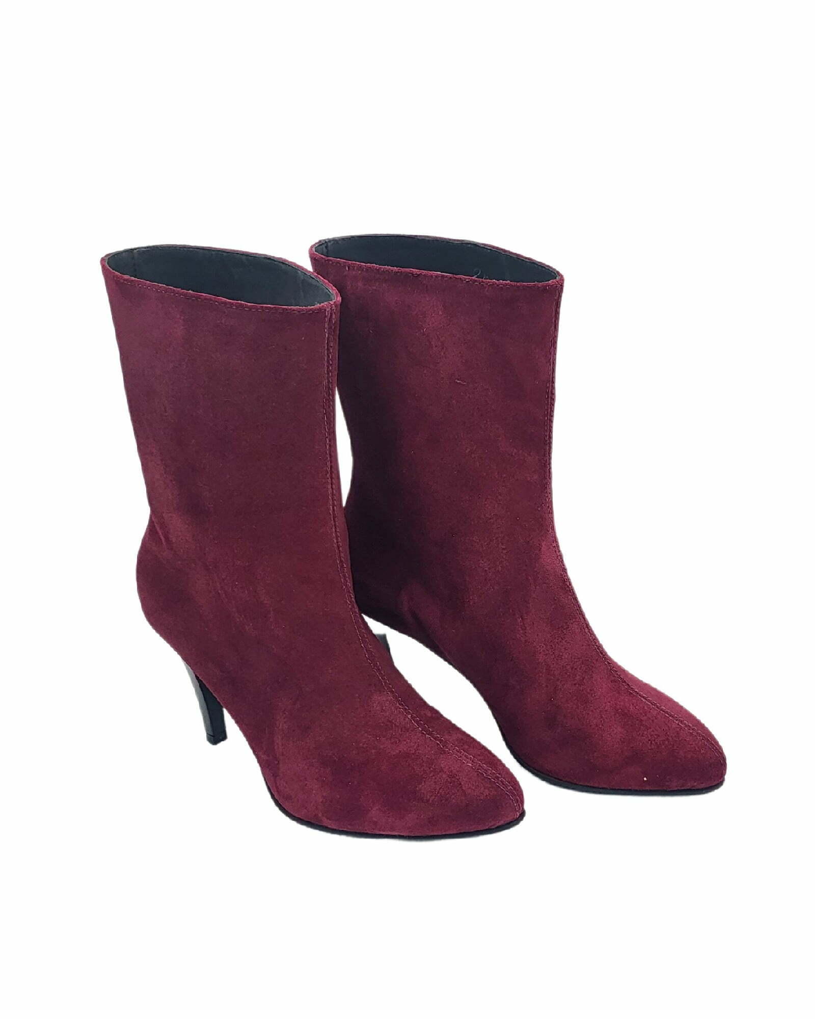 Ghete elegante cu toc subtire PF0166-18 visiniu