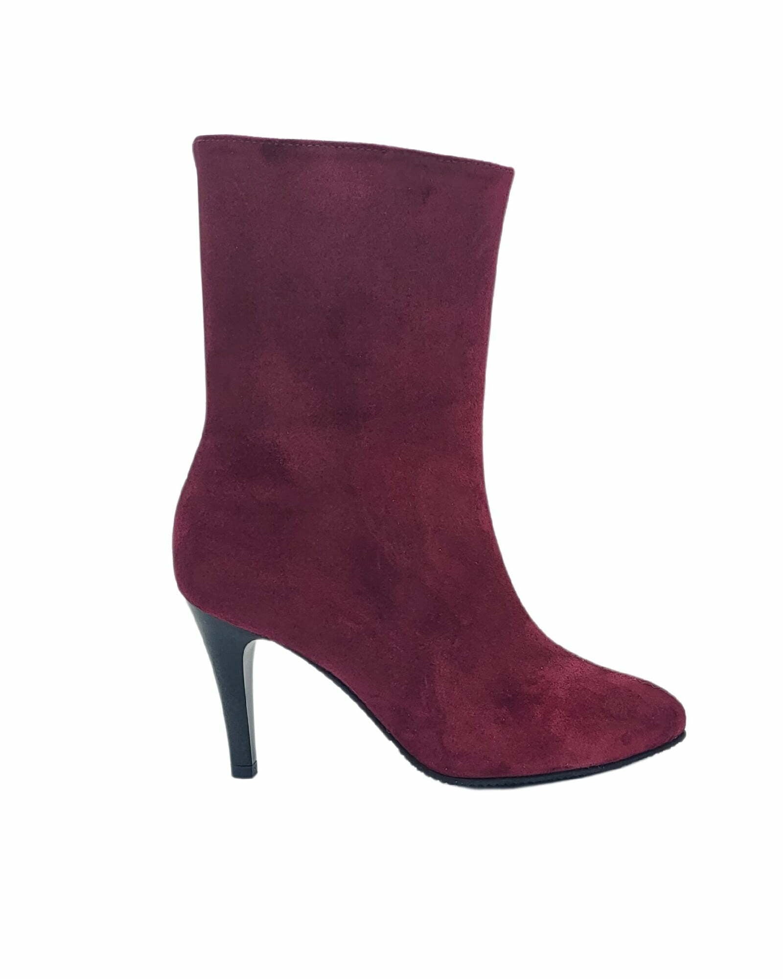 Ghete elegante cu toc subtire PF0166-18 visiniu