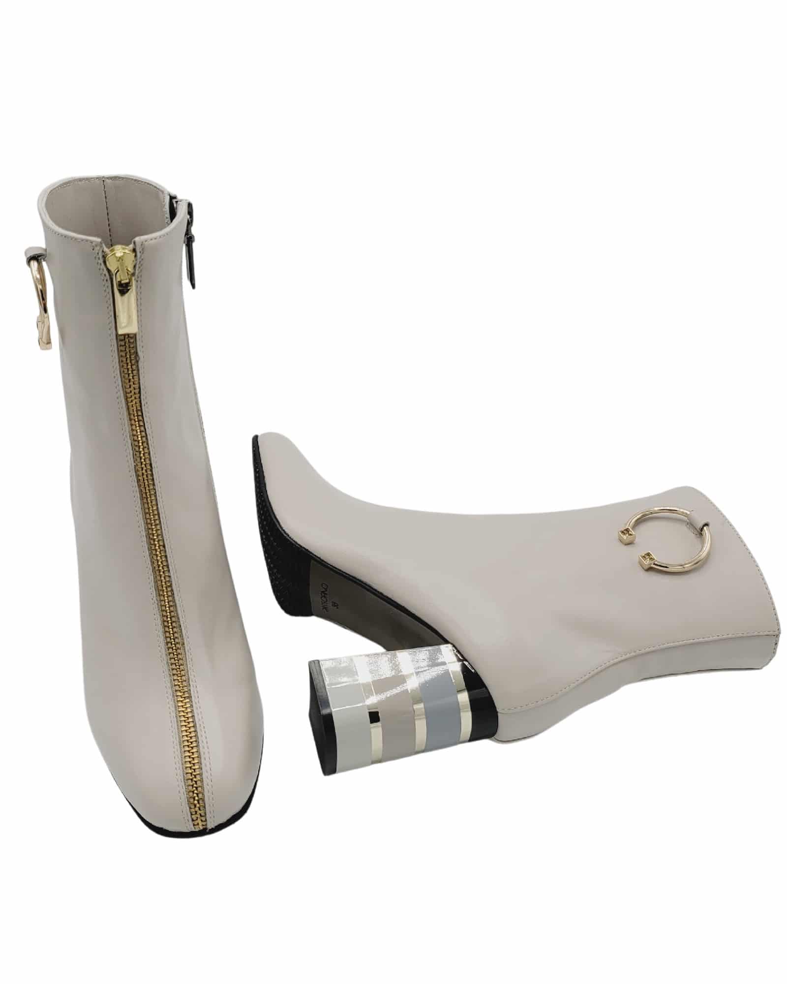 Ghete elegante gri Pf-0792-2