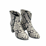 Ghete elegante Lady din piele imprimeu