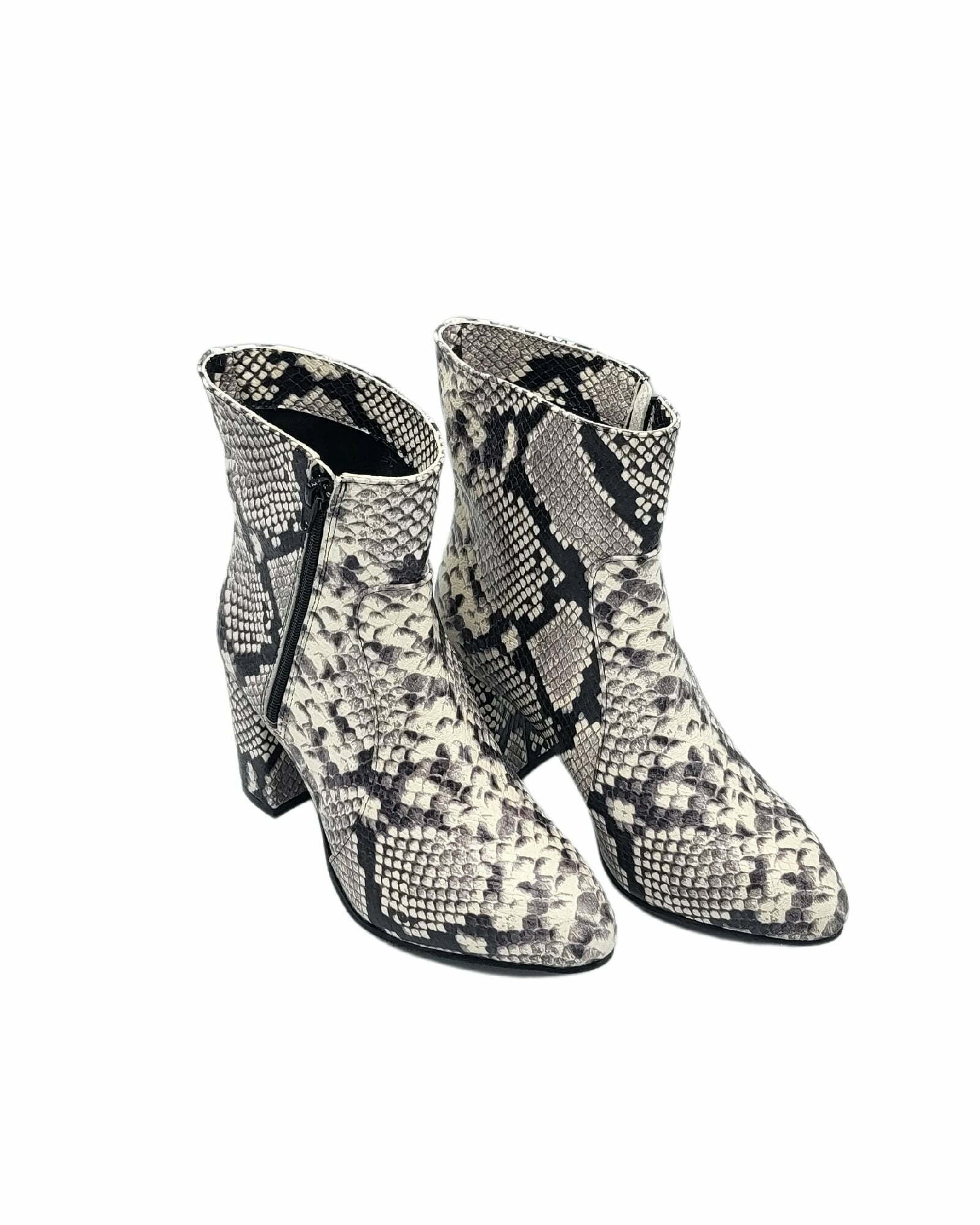 Ghete elegante Lady din piele imprimeu