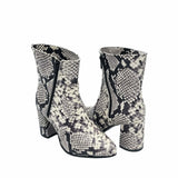 Ghete elegante Lady din piele imprimeu