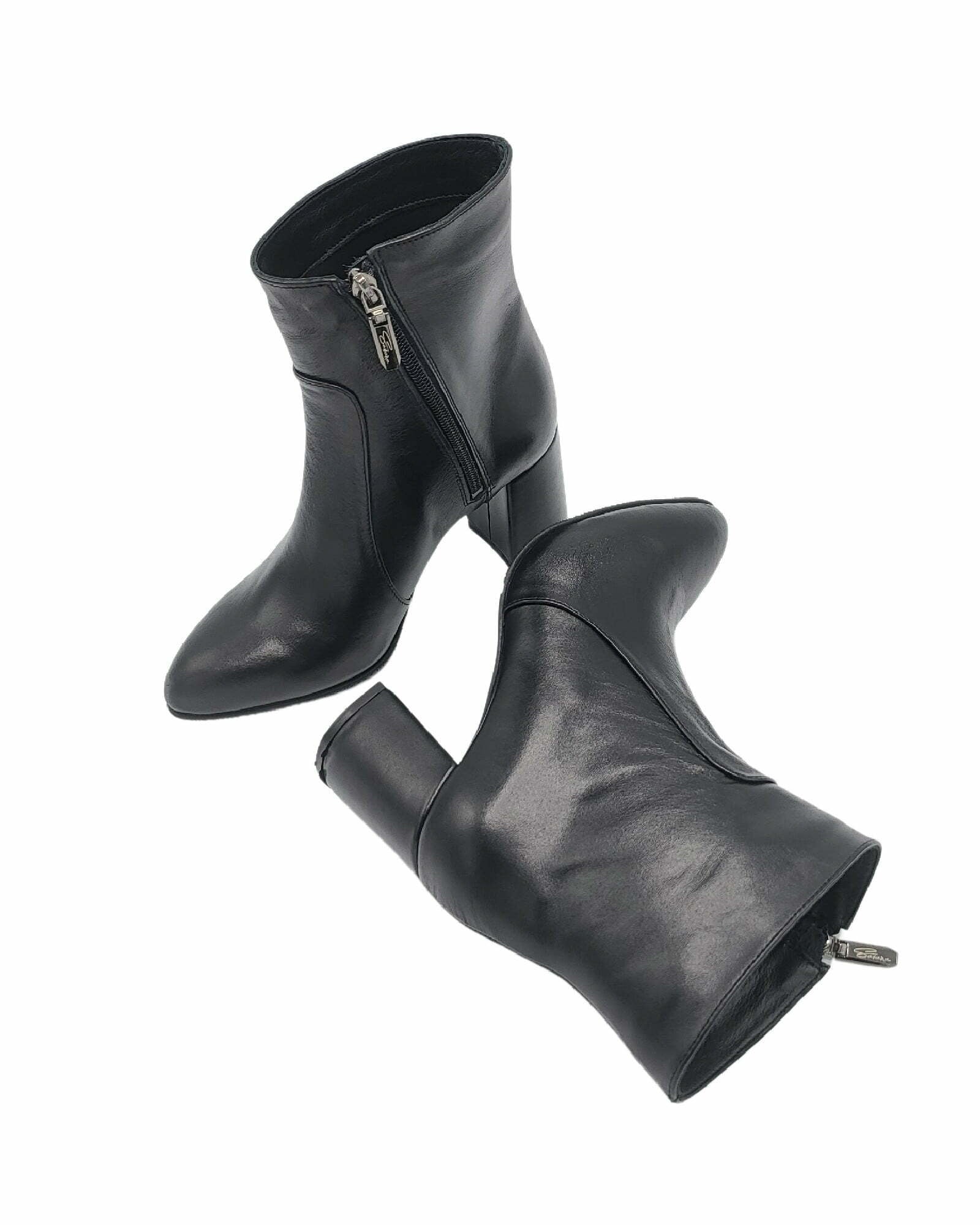 Ghete elegante Lady din piele soft neagra