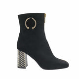 Ghete elegante negre Pf-0792-2 piele-intoarsa