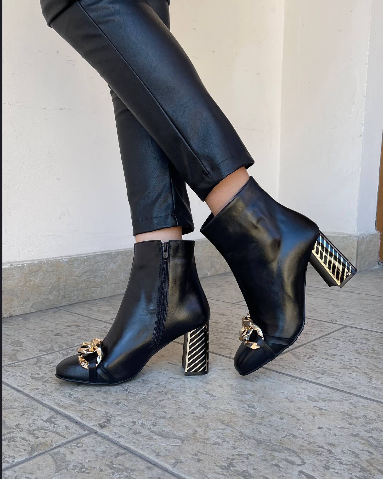 Ghete elegante PF0792-9 negru