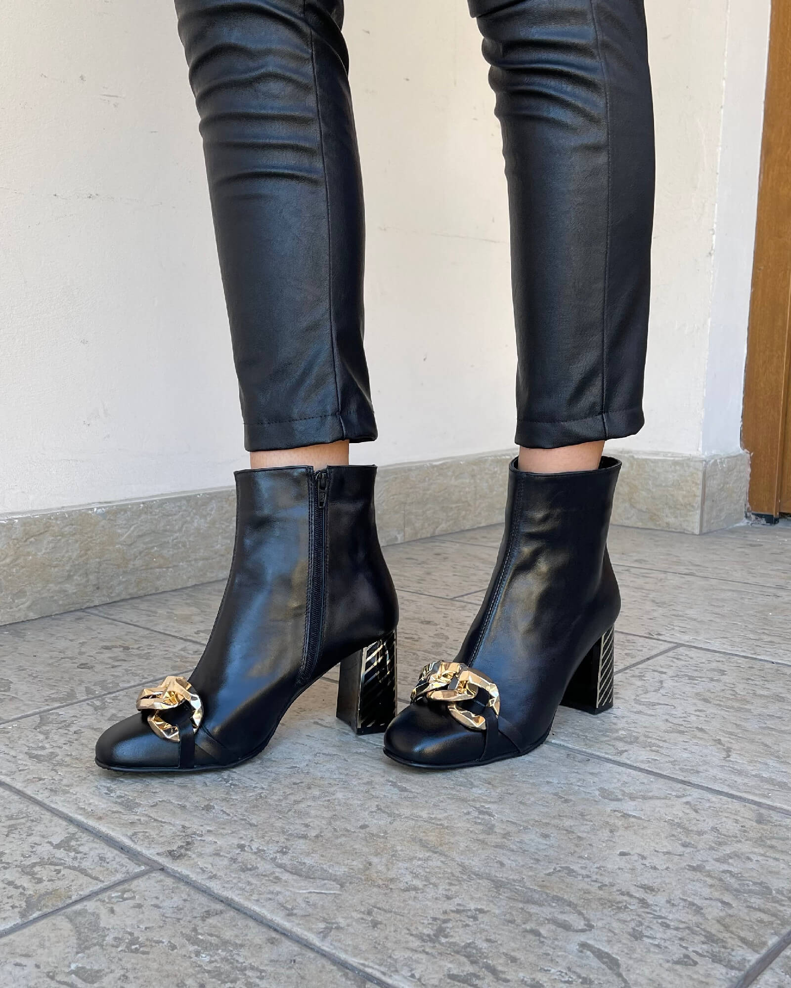 Ghete elegante PF0792-9 negru